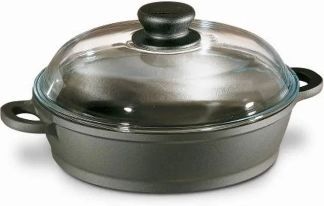 berndes-bonanza-schmorkasserolle-28-cm-servierpfanne-mit-deckel-3-lagige-antihaf image 1