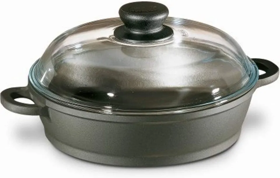 berndes-bonanza-schmorkasserolle-28-cm-servierpfanne-mit-deckel-3-lagige-antihaf image 1
