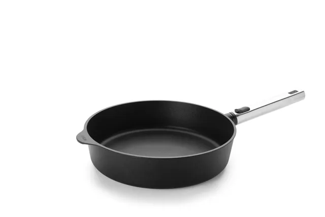 woll-eco-logic-qxr-hochrandpfanne-28-cm-7-cm-hoch-mit-abnehmbarem-edelstahlstiel image 1
