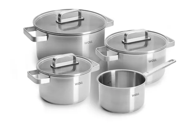 woll-steel-topf-set-7-teilig-mattierter-18-10-edelstahl-induktionsgeeignet-f-r-a image 1