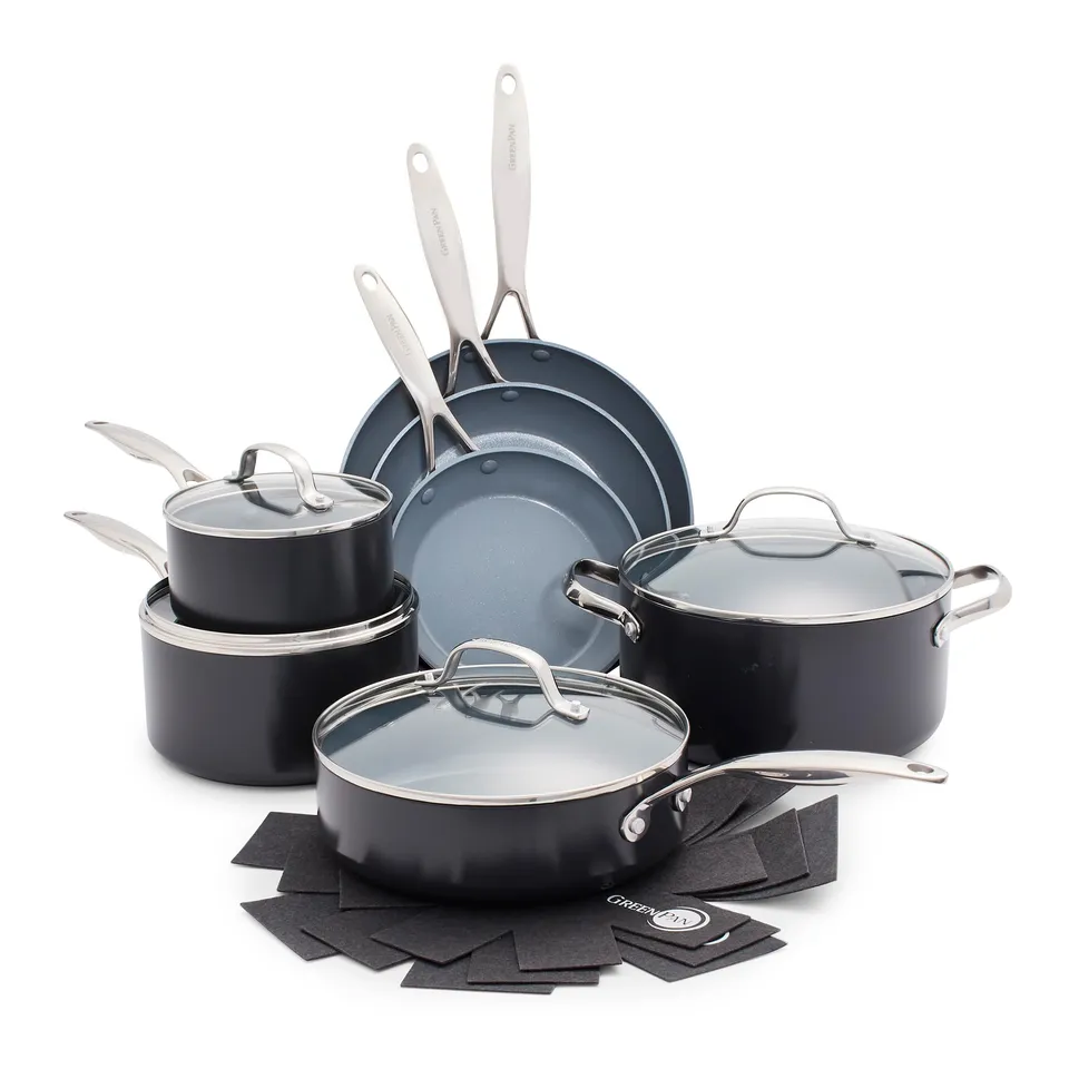 greenpan-valencia-pro-11-teiliges-kochgeschirr-set-hartanodisierte-t-pfe-und-pfa image 1