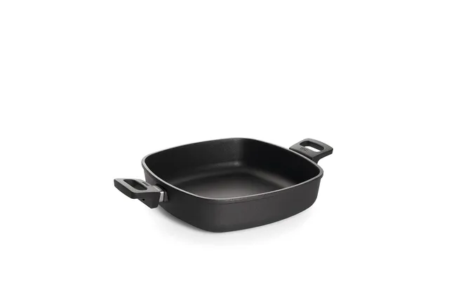 woll-nowo-titanium-gusspfanne-viereckig-28x28-cm-7-cm-hoch-2-seitengriffe-titani image 1