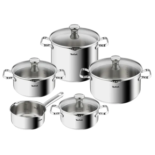 tefal-duetto-topfset-9-teilig-a705s9-edelstahl-induktionst-pfe-mit-siebdeckel-ba image 1