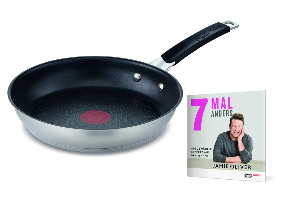 tefal-jamie-oliver-e51206-bratpfanne-28-cm-edelstahl-thermo-signal-genieteter-gr image 1