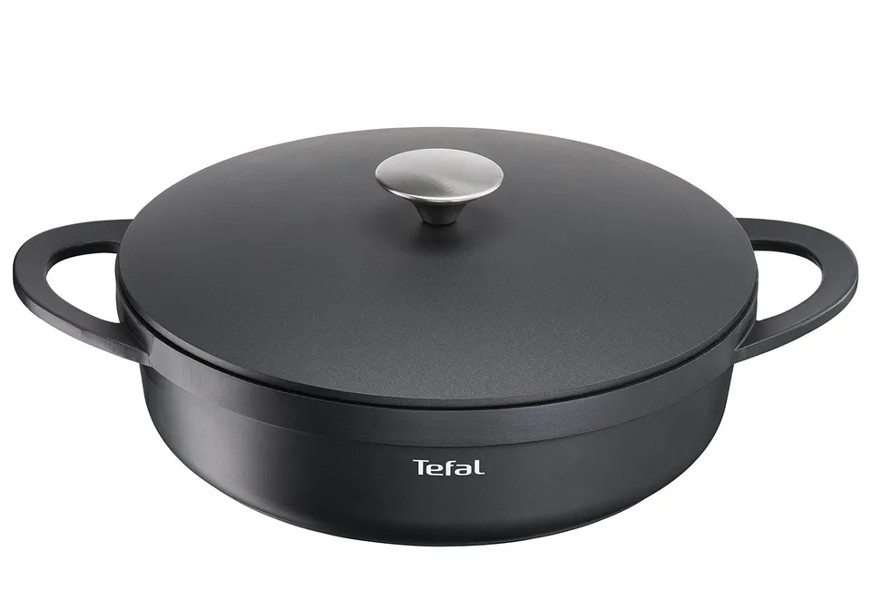 tefal-trattoria-e21872-schmorpfanne-28-cm-mit-hohem-rand-und-gussdeckel-aluguss- image 1