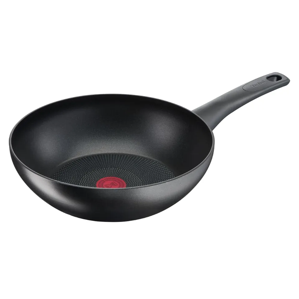 tefal-ultimate-on-wokpfanne-28-cm-g26019-titanium-antihaftversiegelung-mit-therm image 1