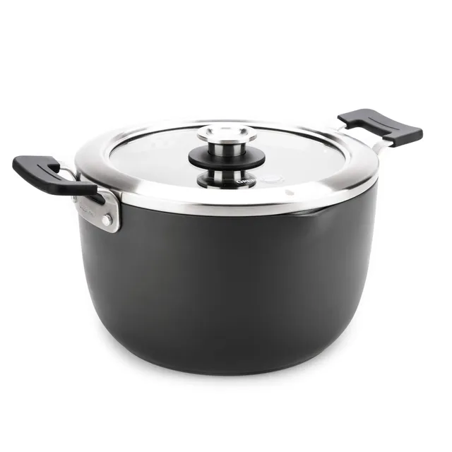 greenpan-levels-stielkasserolle-24-cm-6-8-liter-mit-siebdeckel-hart-anodisiertes image 1