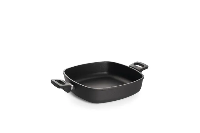 woll-nowo-titanium-gusseisenpfanne-viereckig-induktion-28x28-cm-mit-2-seitengrif image 1