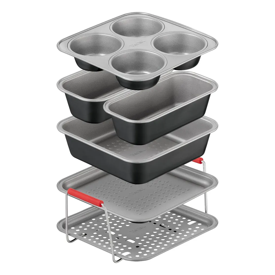 tefal-dail-easy-6-teiliges-hei-luftfritteusen-accessoires-set-lochblech-tablett- image 1