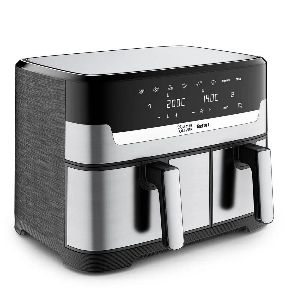 tefal-jamie-oliver-ey90jde1-dual-drawer-hei-luftfritteuse-8-3-l-mit-grillfunktio image 1