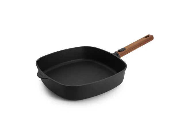 woll-eco-logic-qxr-viereckpfanne-28-x-28-cm-mit-abnehmbarem-holzstiel-pfas-freie image 1
