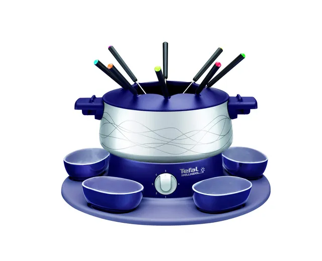 tefal-ef3514-simply-invents-elektrisches-fondue-set-8-gabeln-5-sch-lchen-drehbar image 1