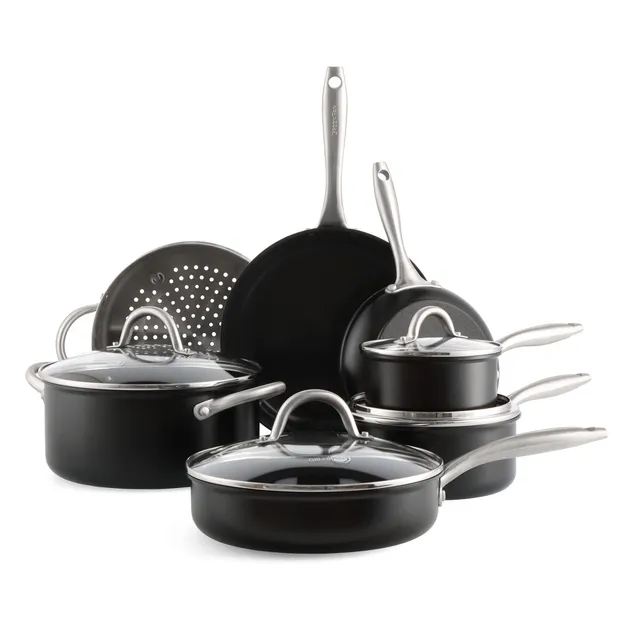 greenpan-lima-midnight-11-teiliges-kochgeschirr-set-harteloxiert-mit-pfas-freier image 1