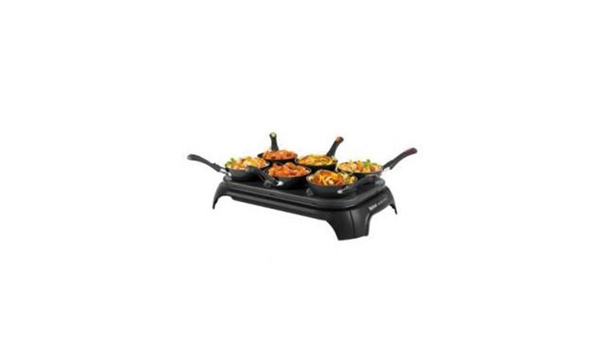 tefal-wokparty-duo-py5828-tischgrill-set-mit-6-mini-pfannen-und-6-woks-1000-w-an image 1