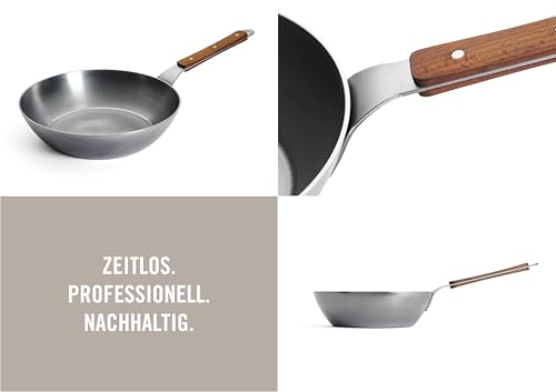 woll-carbon-steel-hochrandpfanne-28-cm-mit-holzstiel-pfas-freie-induktionsgeeign image 7