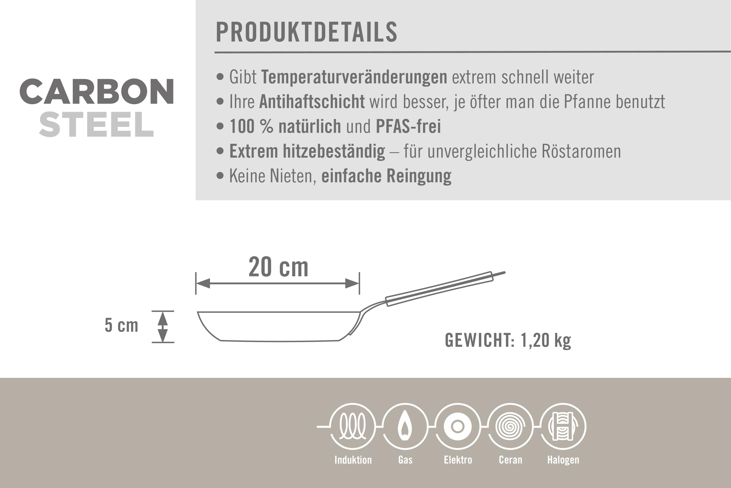 woll-carbon-steel-flachpfanne-20-cm-pfas-freie-karbonstahlpfanne-mit-holzstiel-i image 3