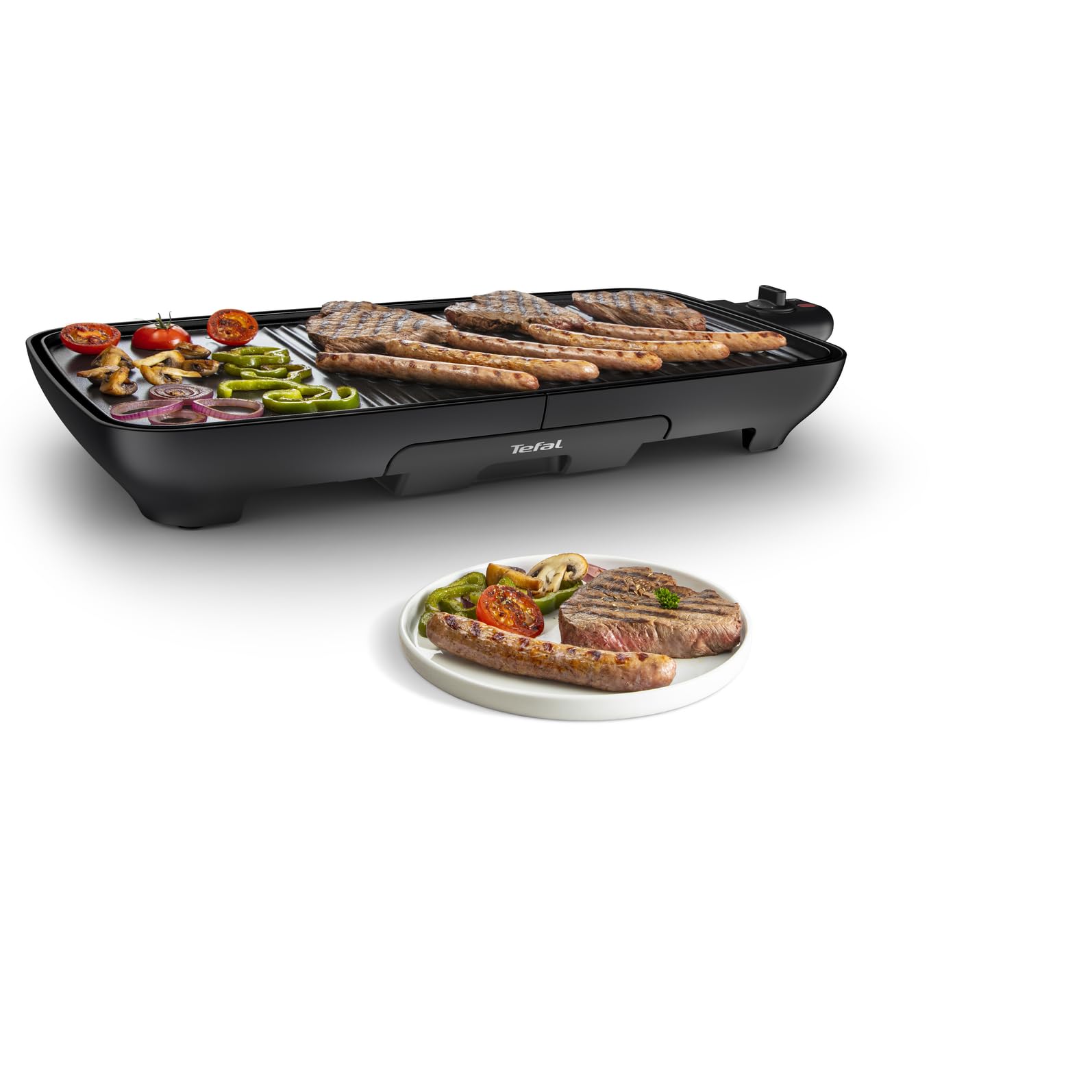 tefal-tischgrill-malaga-tg3918-elektrogrill-2000-watt-antihaftbeschichtete-grill image 3