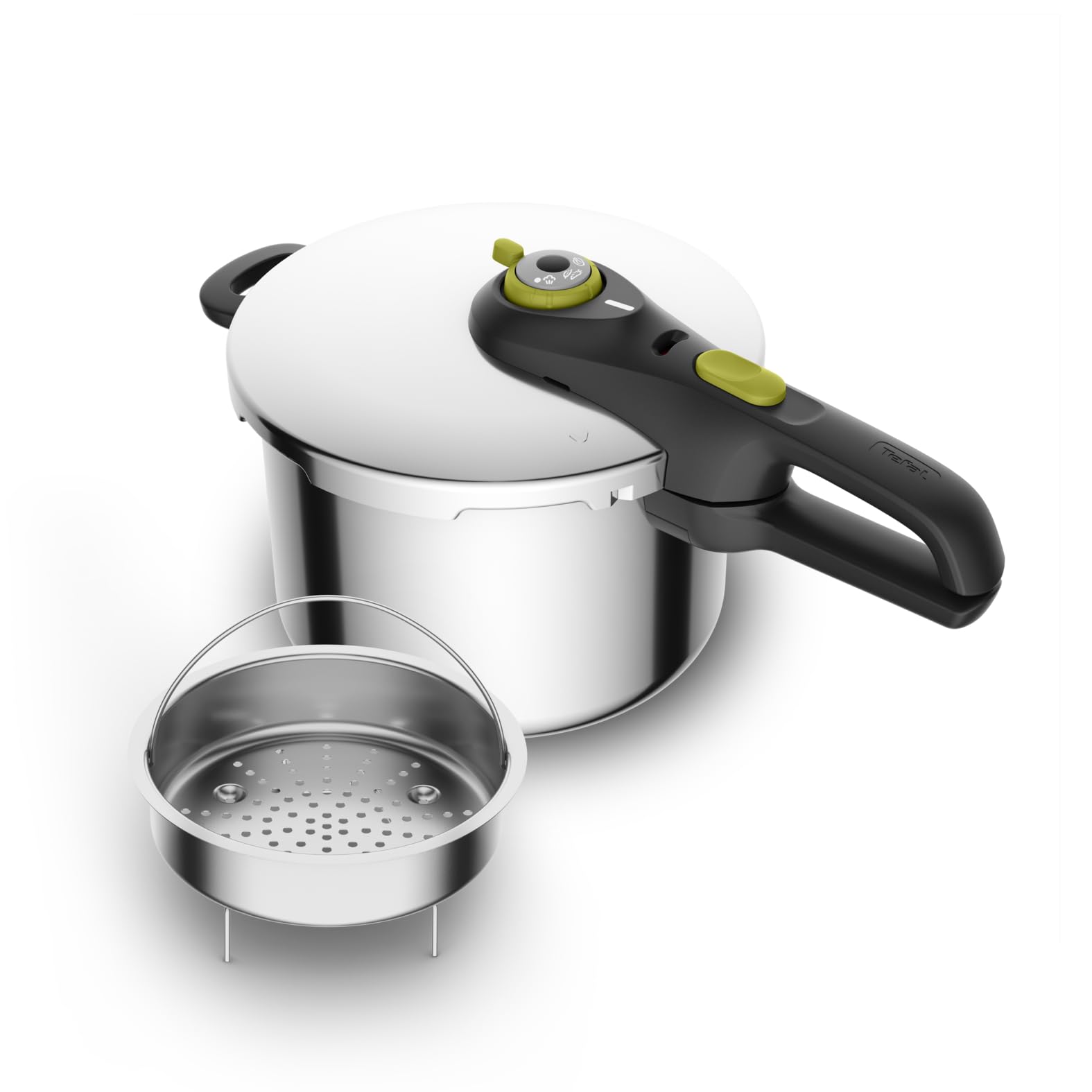 tefal-secure-5-neo-schnellkochtopf-6-l-edelstahl-22-cm-mit-korbeinsatz-dreifu-in image 1