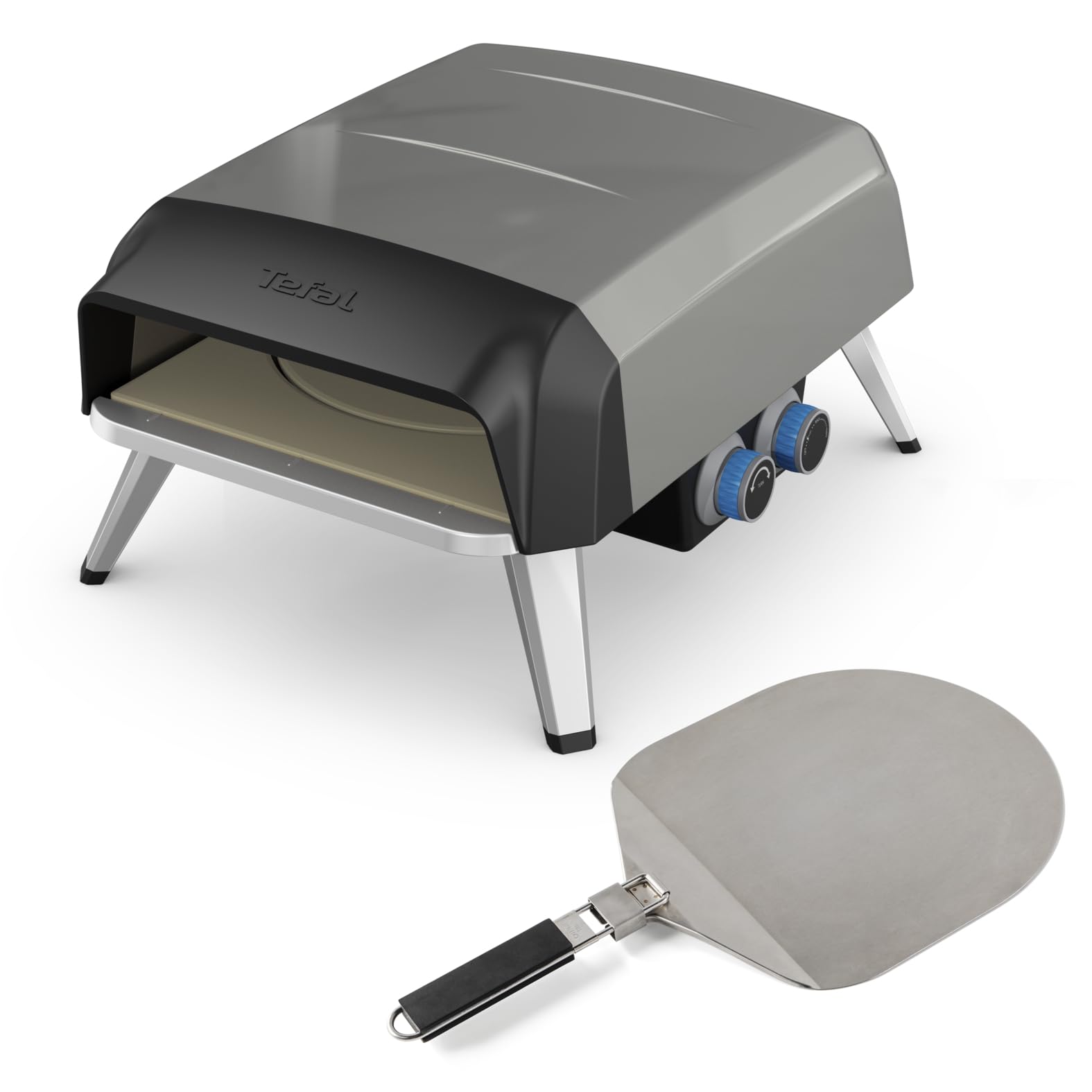 tefal-pizza-pronto-jm413015-gas-pizzaofen-f-r-drau-en-bis-400-c-drehbarer-cordie image 1