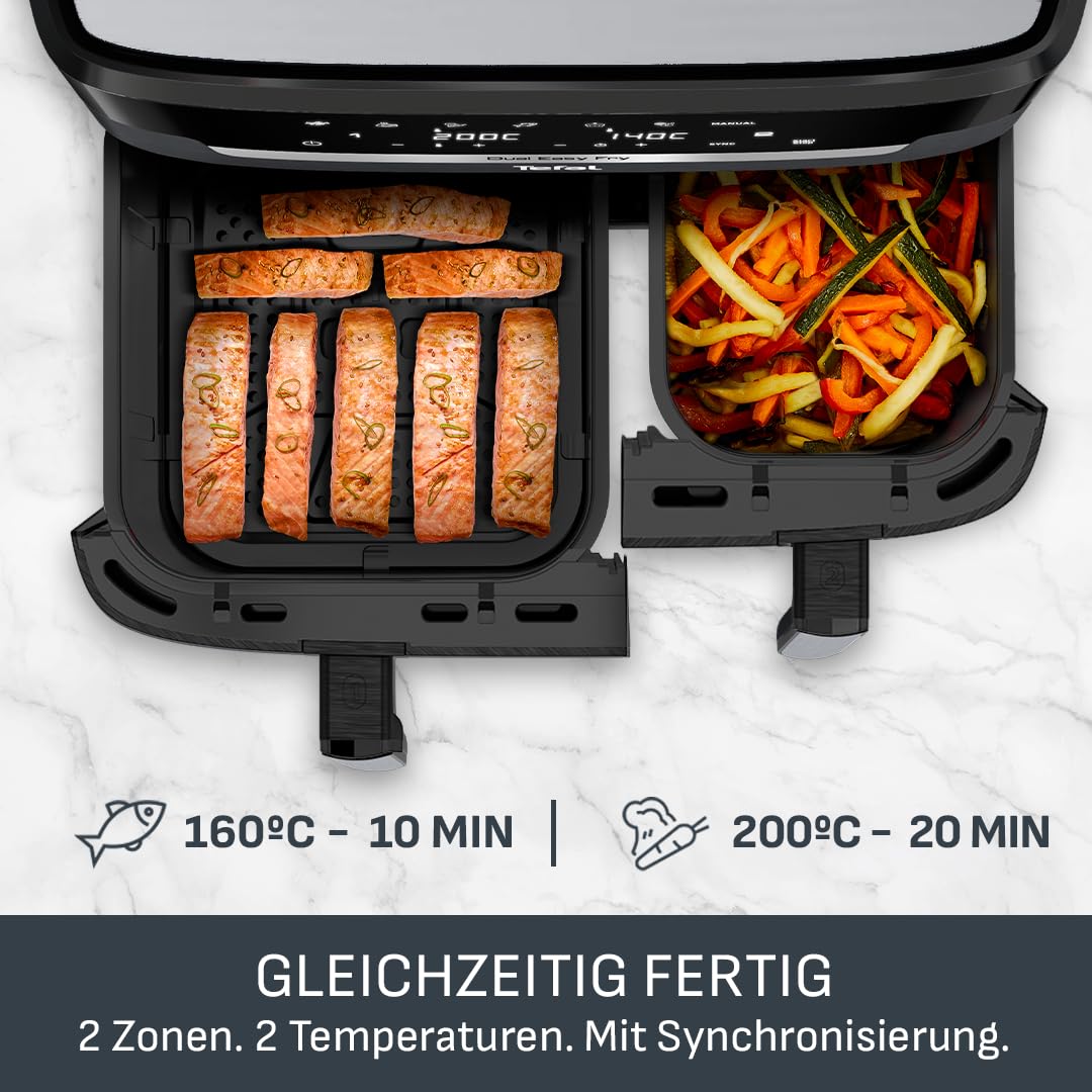 tefal-dual-easy-fry-hei-luftfritteuse-ey9018-8-3-l-doppelkammer-mit-sync-funktio image 4