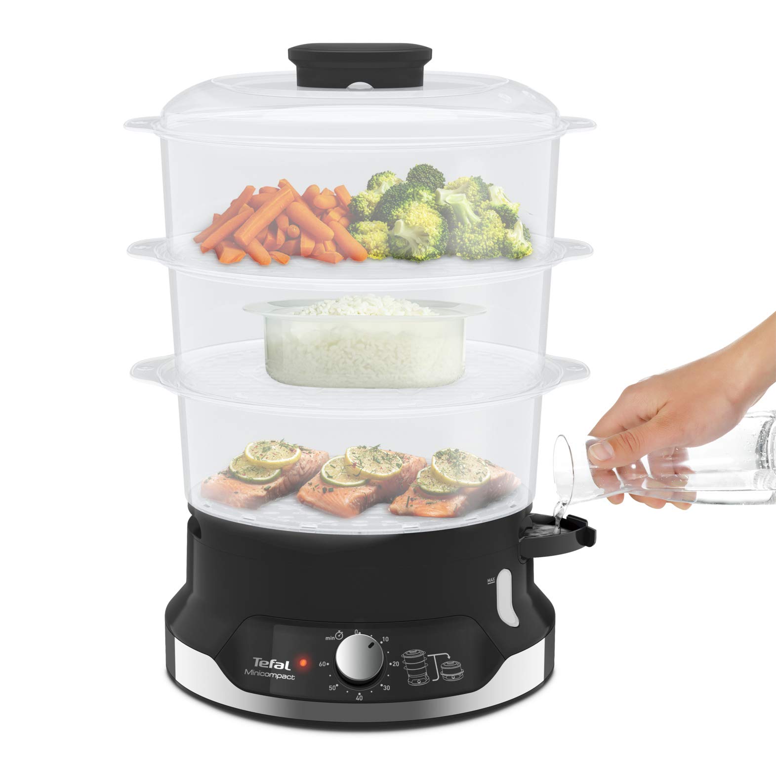 tefal-ultracompact-vc2048-dampfgarer-9-l-3-aufs-tze-60-min-timer-800-w image 2