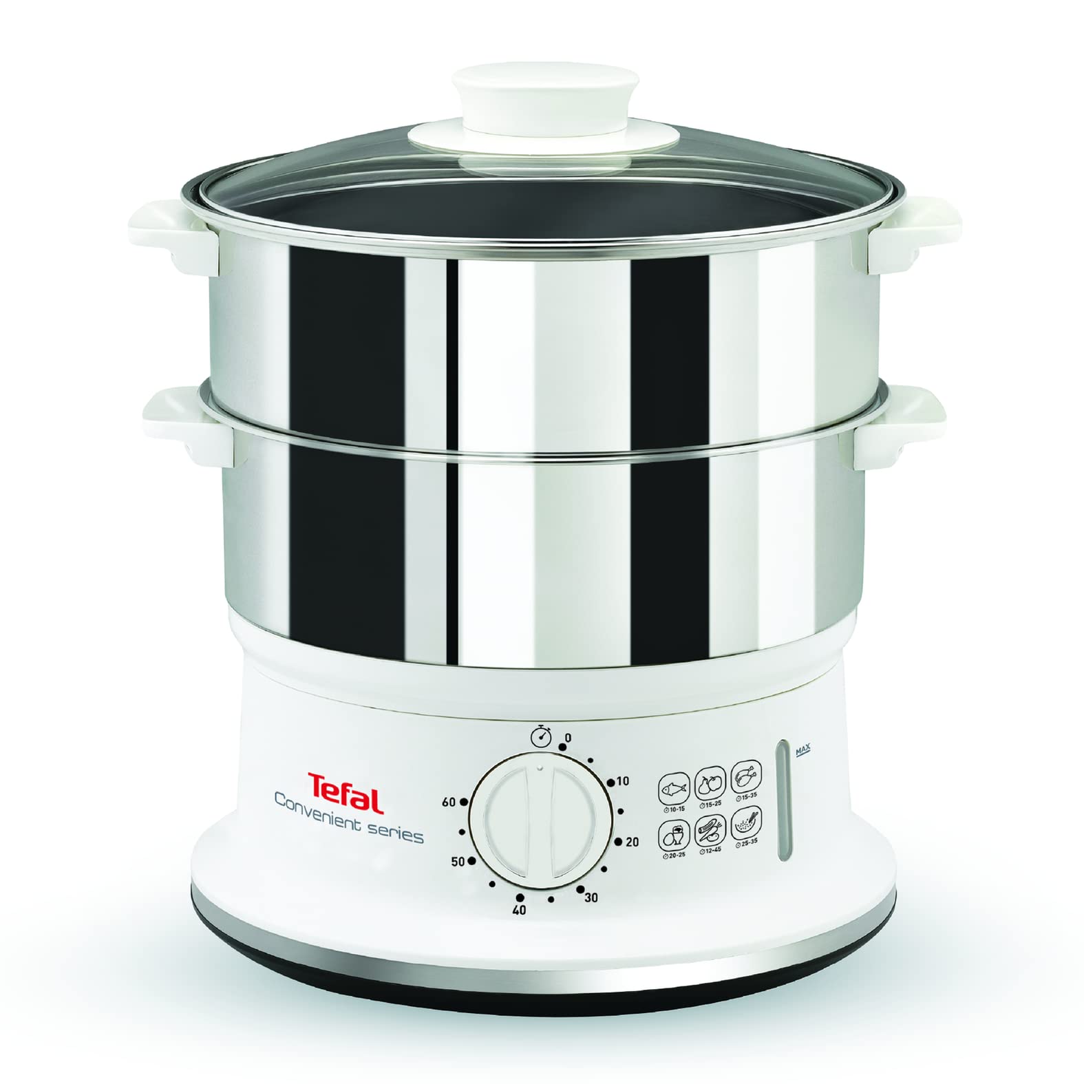 tefal-vc1451-dampfgarer-6-l-fassungsverm-gen-2-edelstahlbeh-lter-timer-900-w-wei image 2