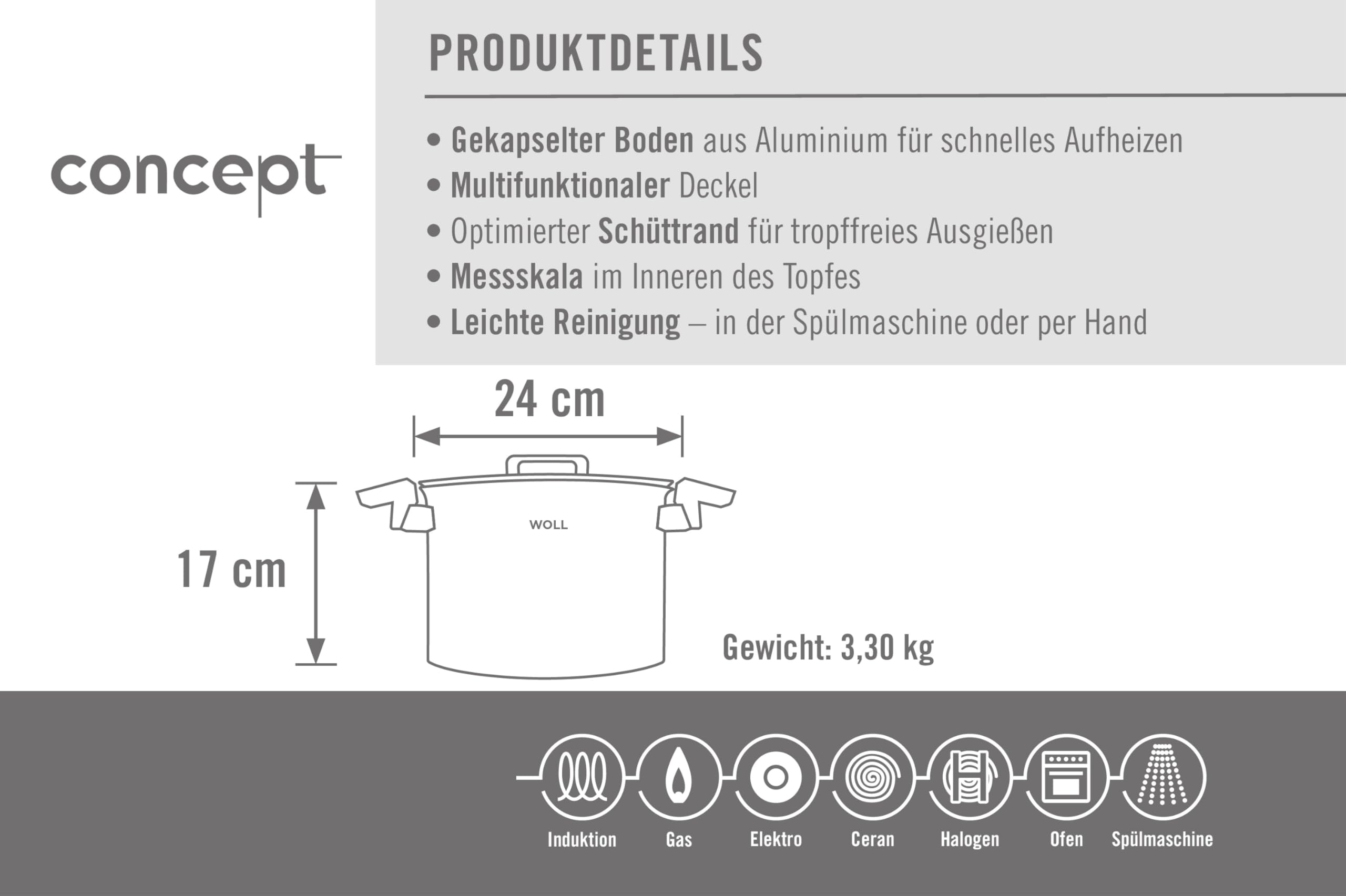 woll-concept-hoher-kochtopf-mit-deckel-24-cm-7-6-l-induktionsgeeignet-18-10-edel image 5