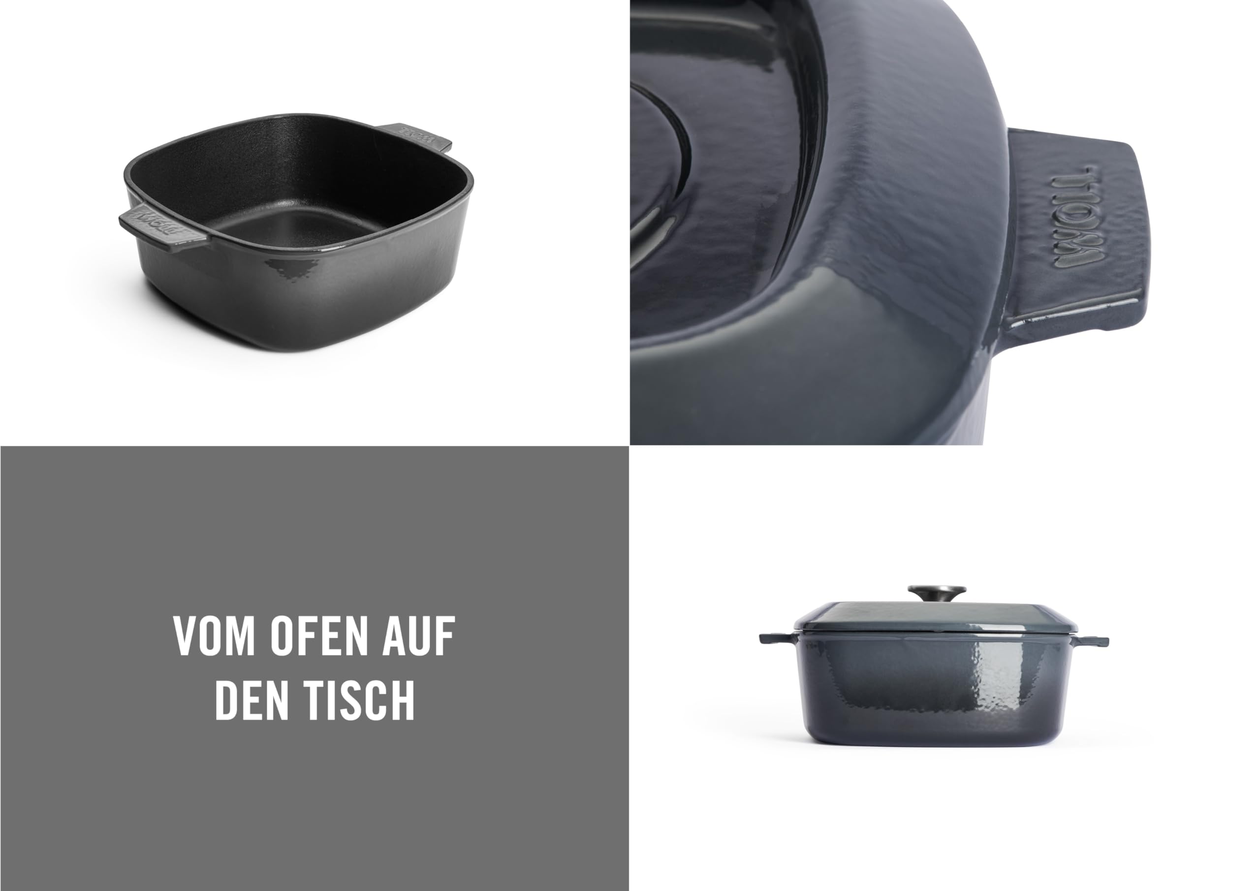 woll-iron-gusseisen-kasserolle-viereckig-24-x-24-cm-mit-deckel-und-silikongriffe image 2