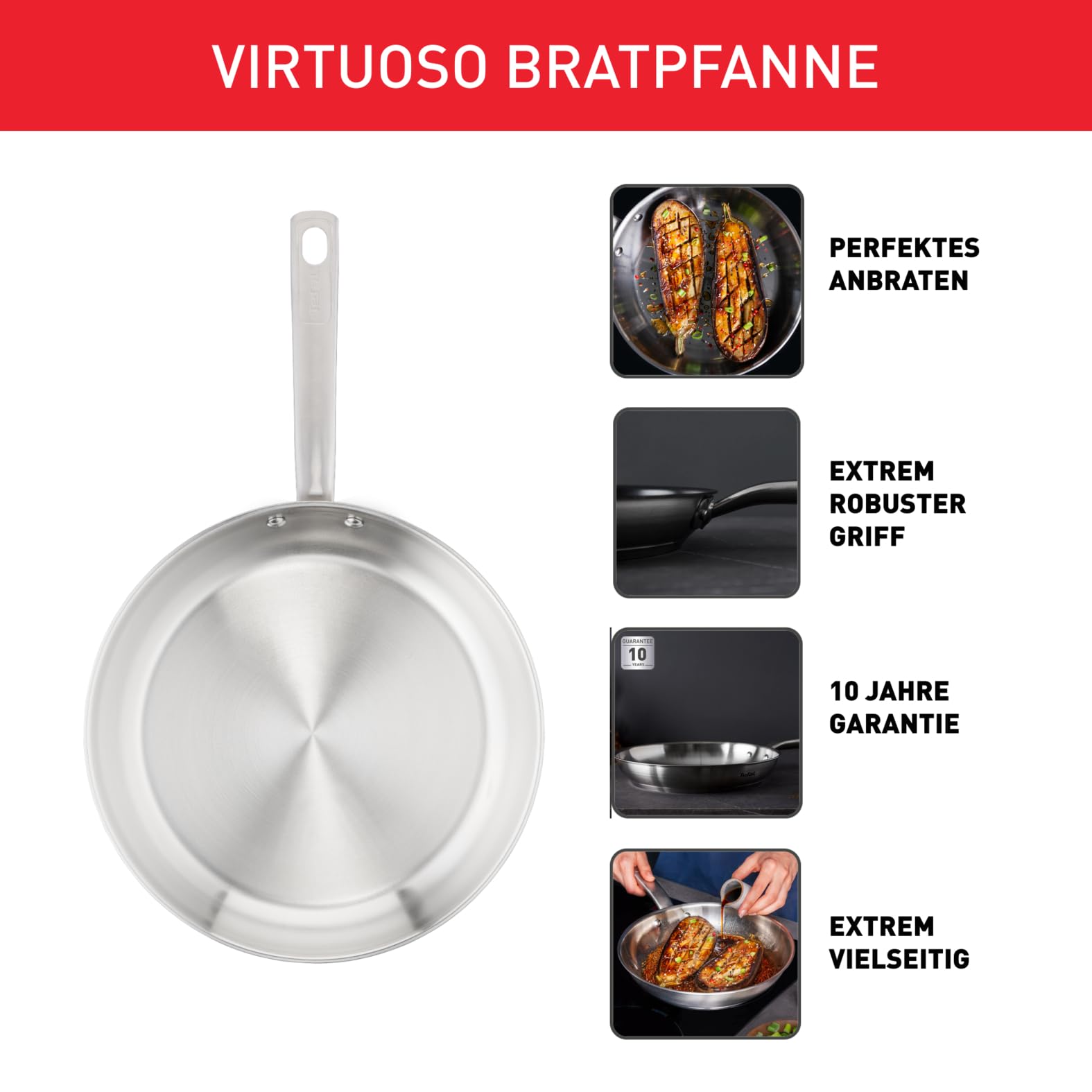 tefal-virtuoso-e49206-bratpfanne-28-cm-edelstahl-unbeschichtet-induktion-backofe image 3