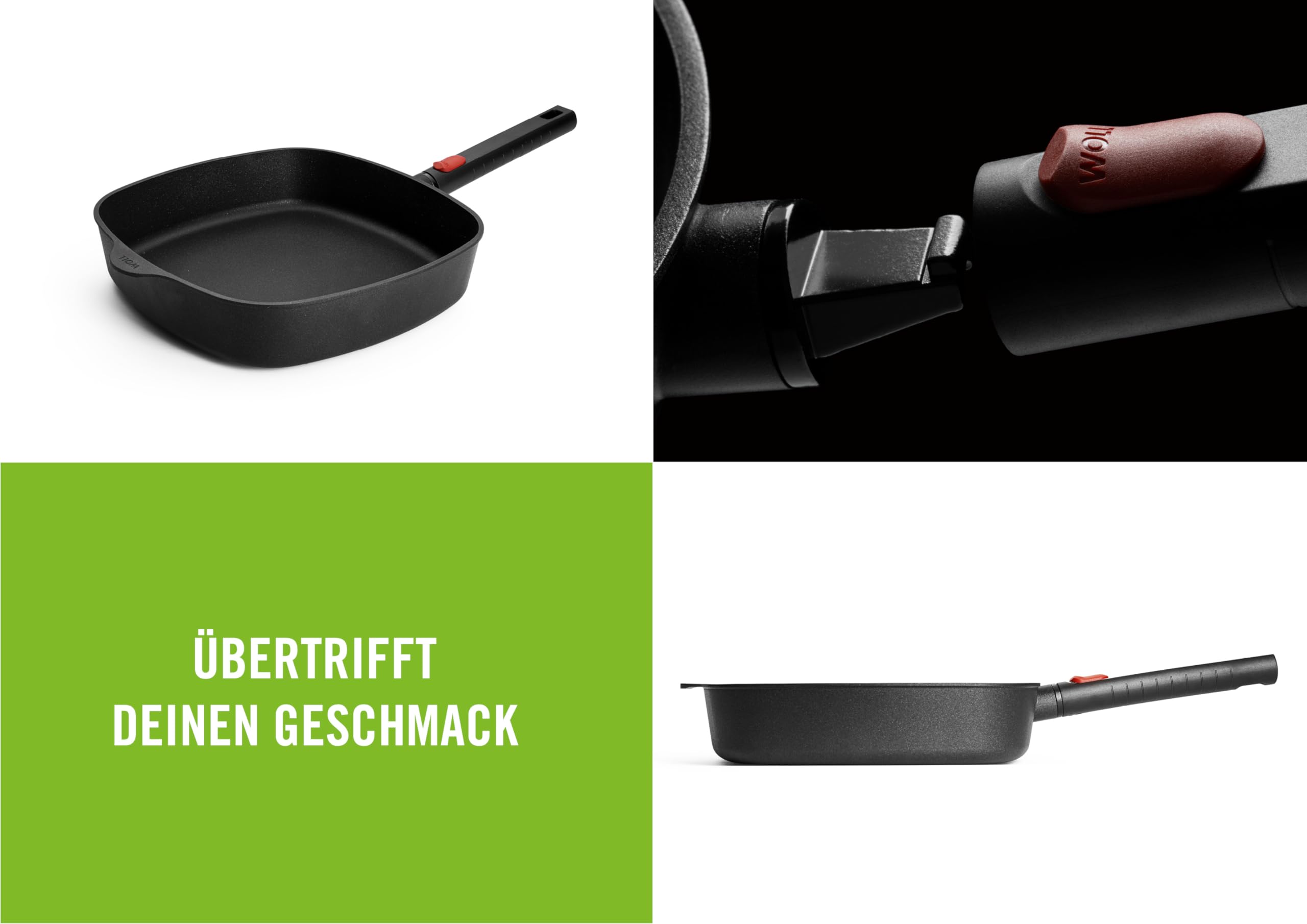 woll-diamond-logic-xr-gusspfanne-viereckig-28-x-28-cm-mit-abnehmbarem-stiel-indu image 2