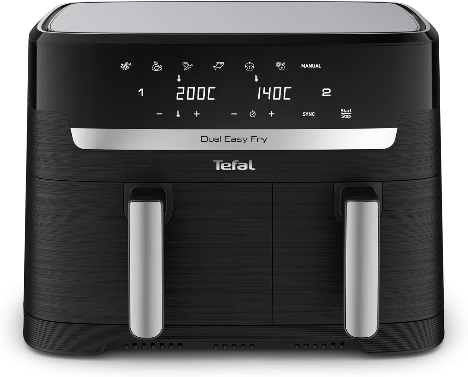 tefal-dual-easy-fry-hei-luftfritteuse-ey9018-8-3-l-doppelkammer-mit-sync-funktio image 1