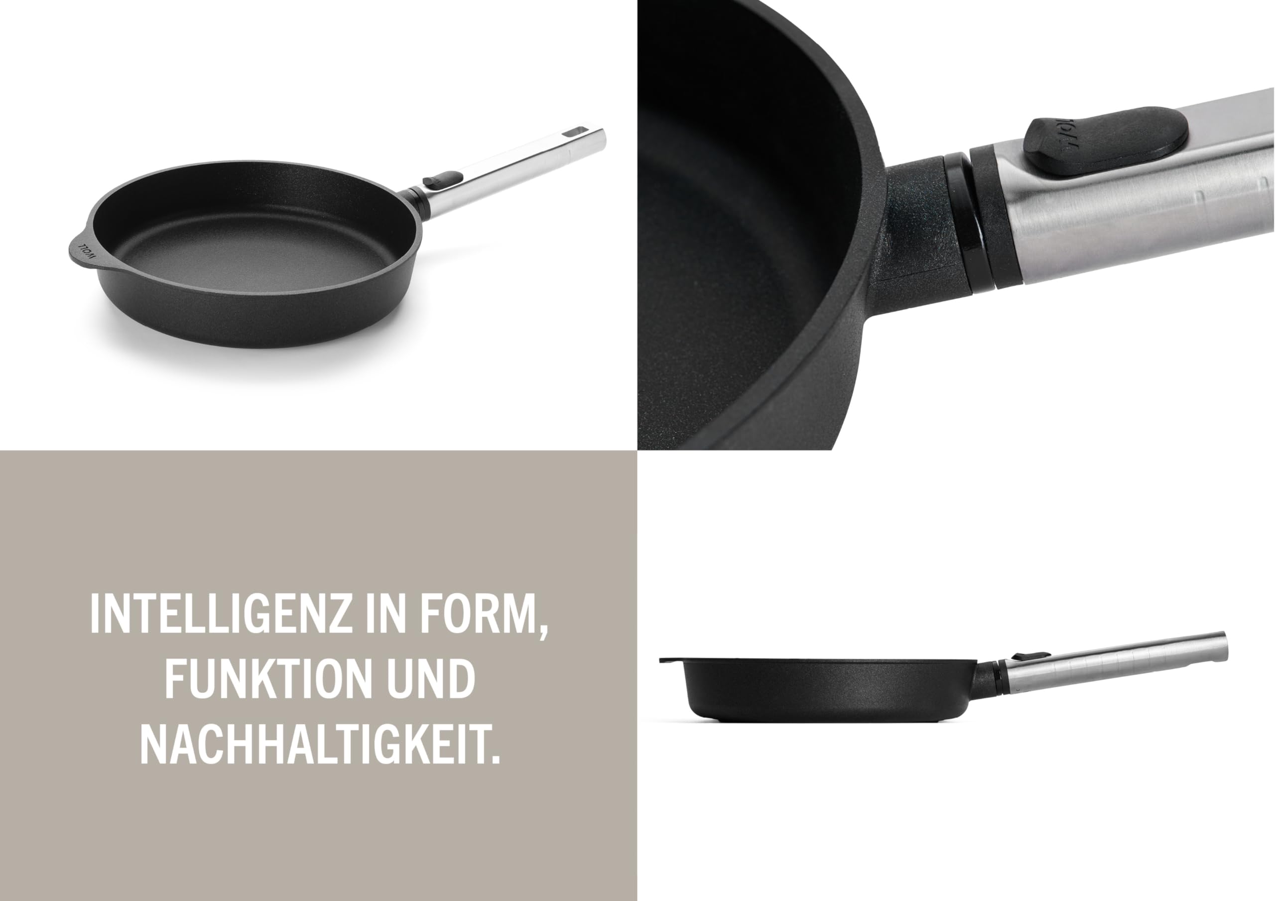 woll-eco-logic-qxr-flachpfanne-24-cm-mit-abnehmbarem-edelstahlstiel-pfas-freie-a image 2