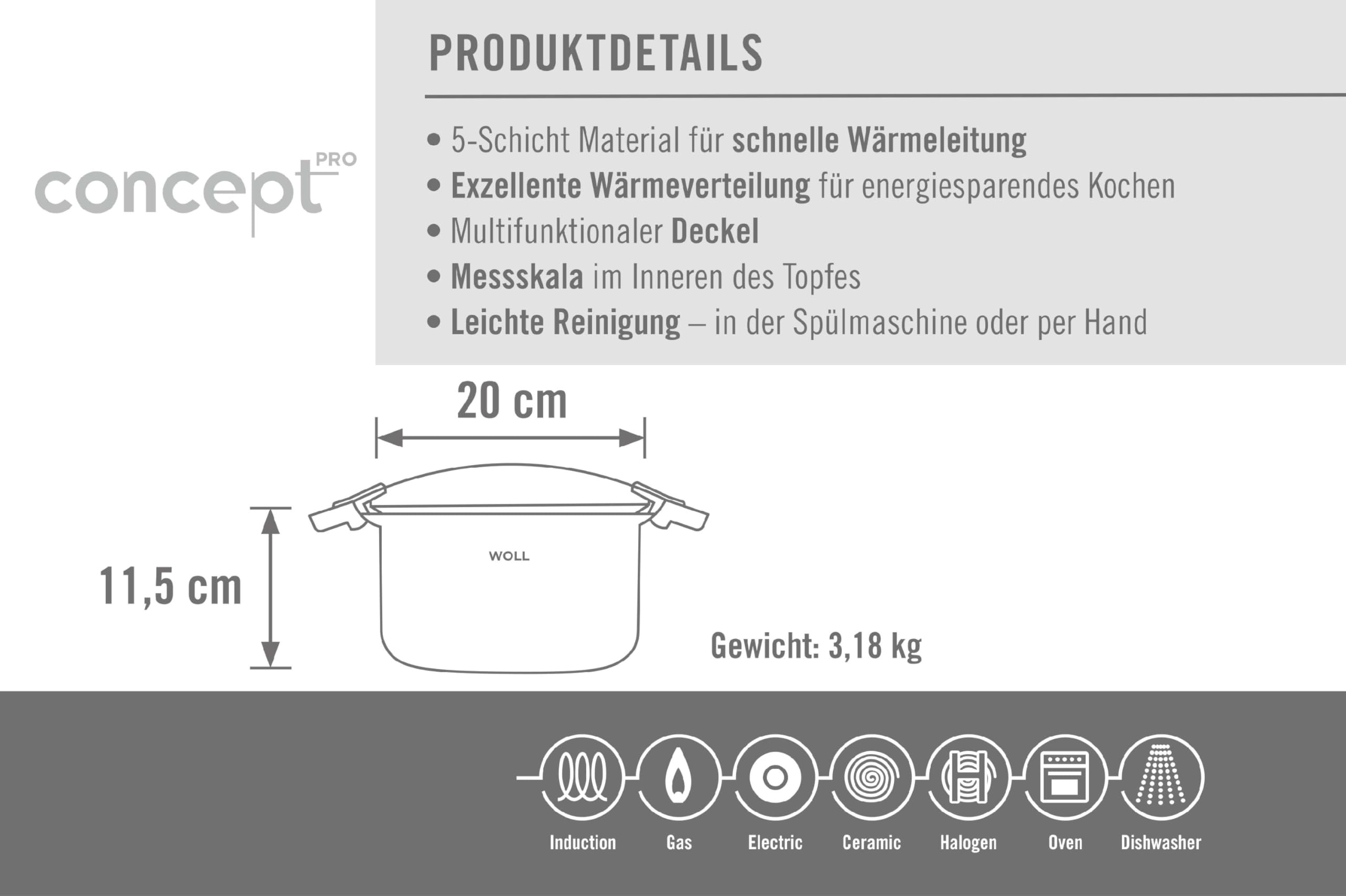 woll-concept-pro-kochtopf-mit-deckel-20-cm-3-5-l-5-schicht-edelstahl-induktionsg image 4