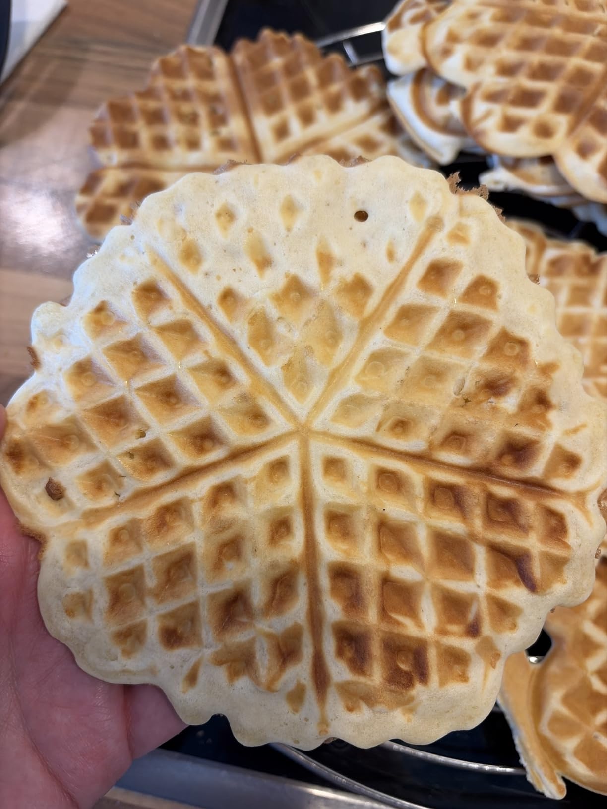 Sonntagswaffeln ohne Kleckern