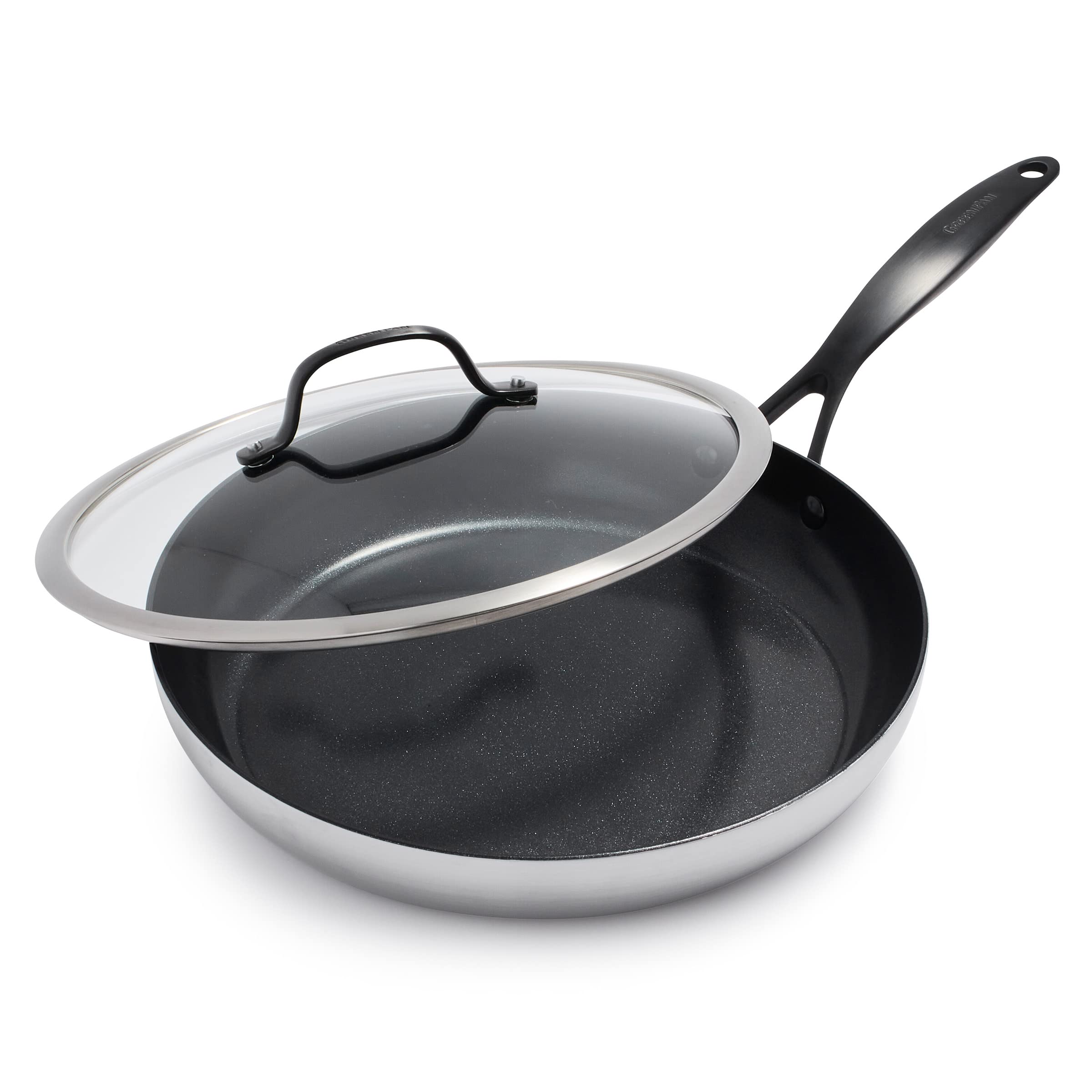 greenpan-venice-pro-noir-bratpfanne-30-cm-3-lagiger-edelstahl-pfas-freie-keramik image 1