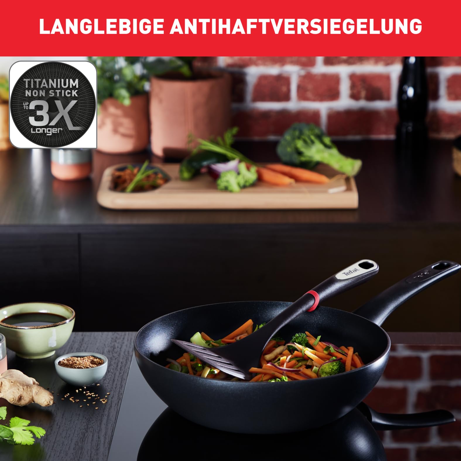 tefal-ultimate-on-wokpfanne-28-cm-g26019-titanium-antihaftversiegelung-mit-therm image 3