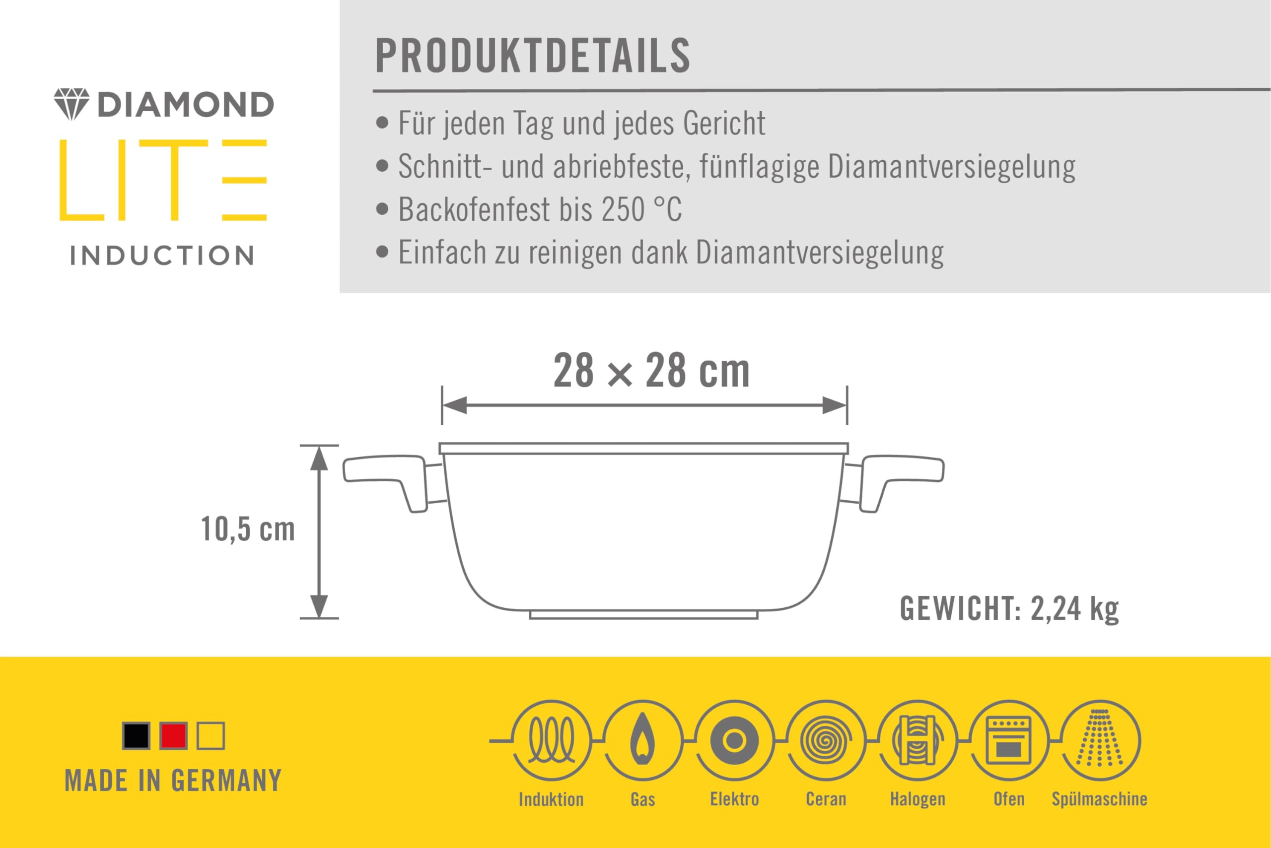 woll-diamond-lite-kasserolle-viereckig-28x28-cm-6-liter-induktiv-diamant-antihaf image 4