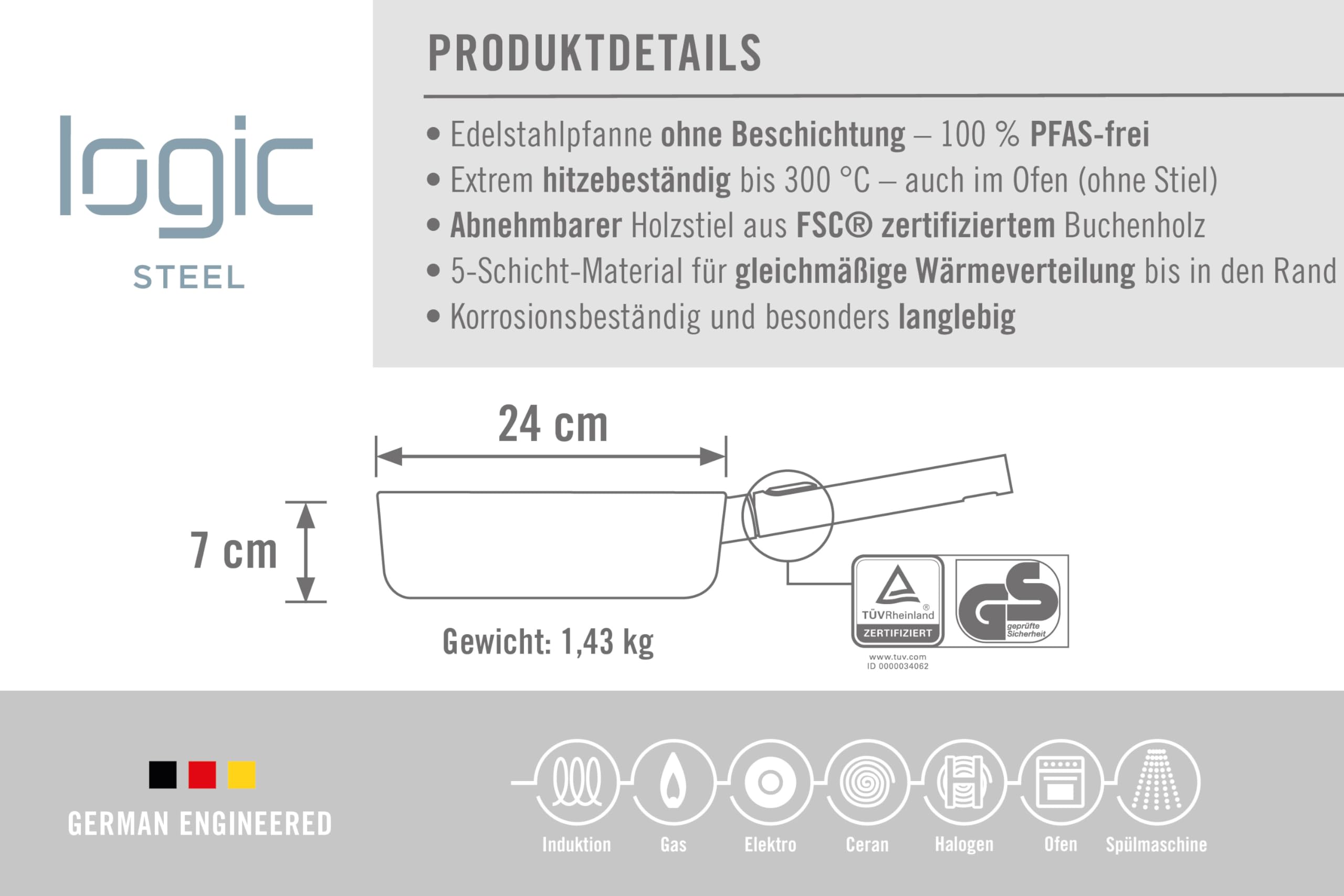 woll-logic-steel-hochrandpfanne-24-cm-7-cm-hoch-edelstahl-pfas-frei-antihaft-abn image 6