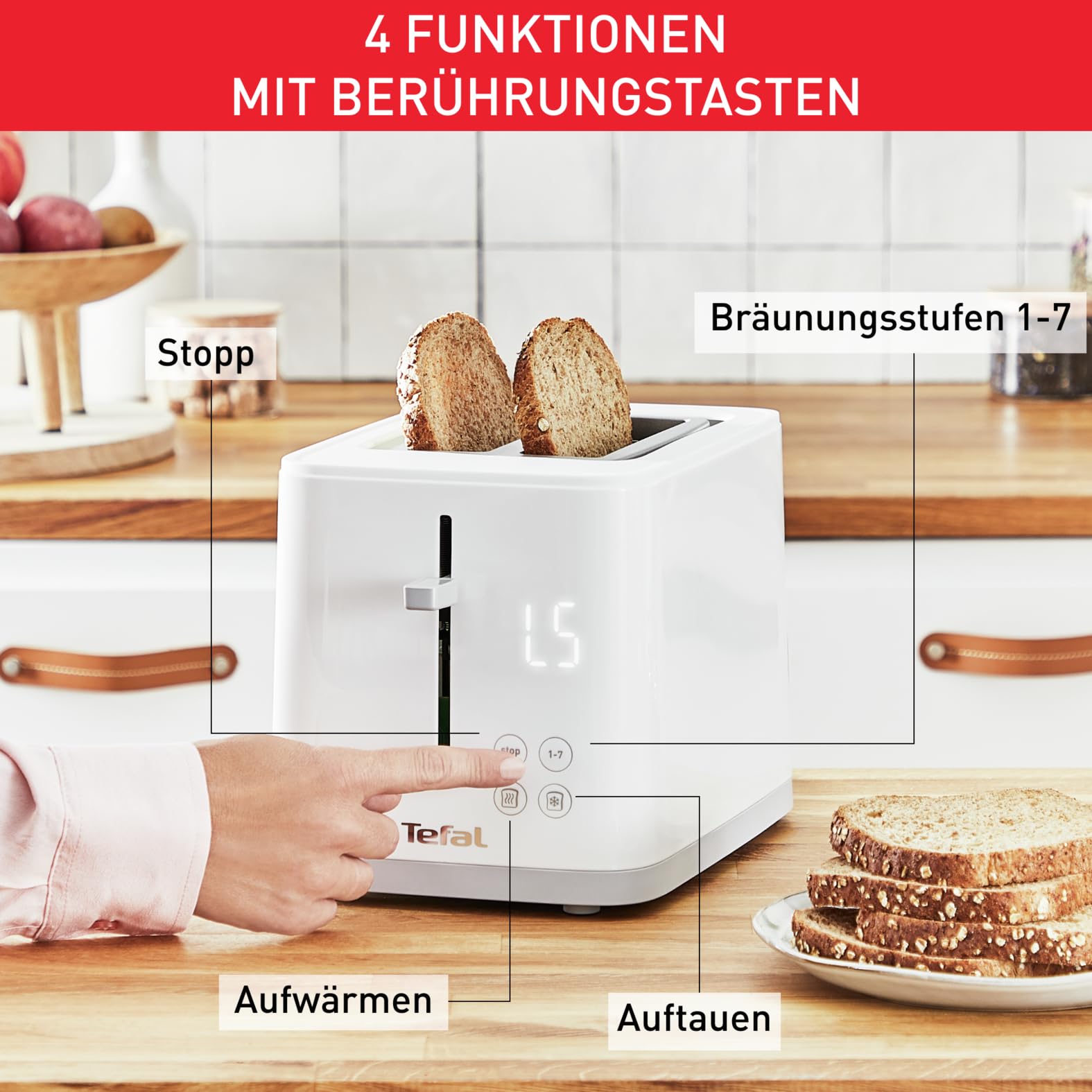 tefal-tt6931-sense-toaster-mit-digitaldisplay-7-br-unungsstufen-countdown-auftau image 3