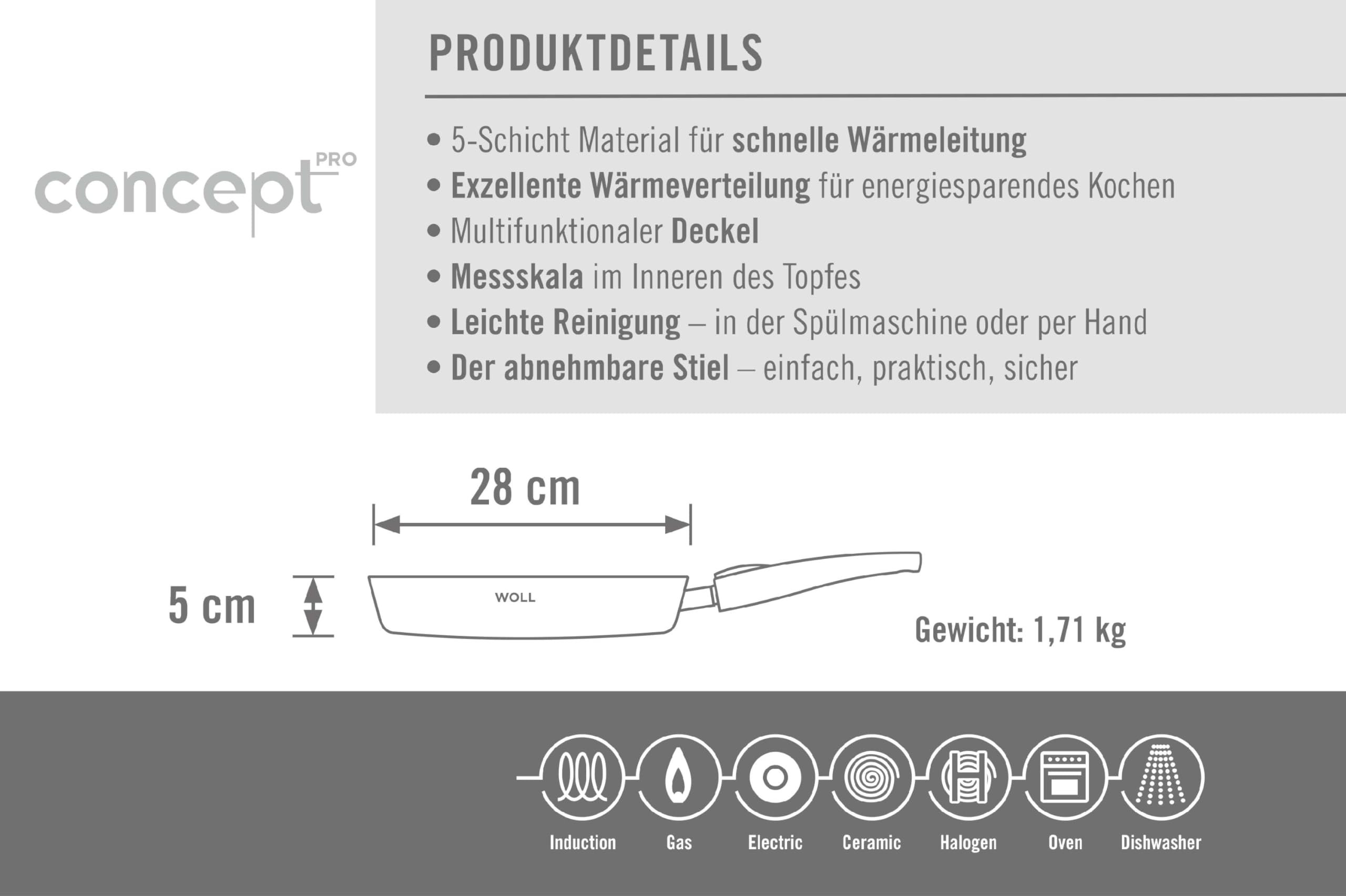 woll-concept-pro-bratpfanne-28-cm-edelstahl-5-schicht-abnehmbarer-stiel-induktio image 4
