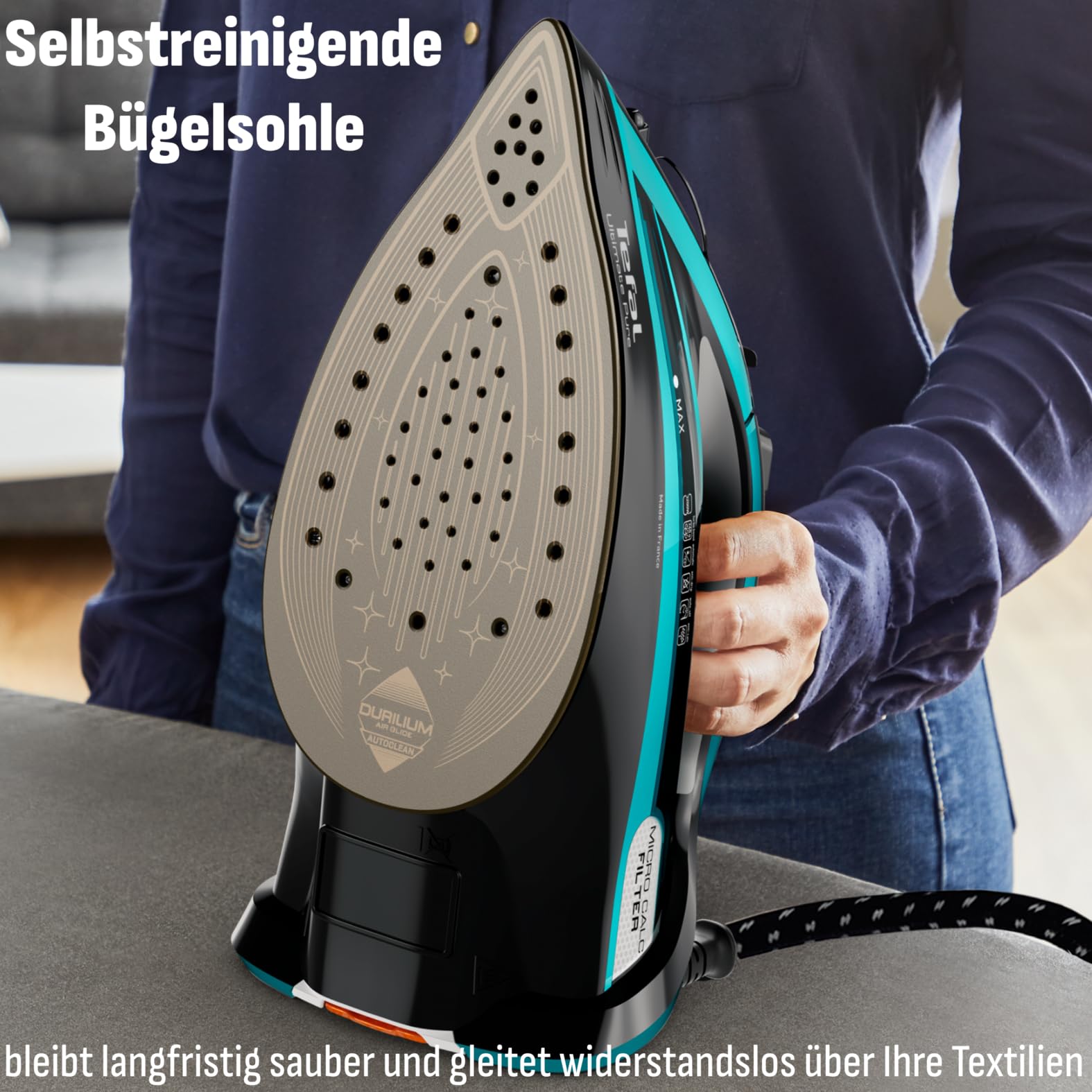 tefal-fv9844-ultimate-pure-dampfb-geleisen-3200-w-micro-calc-filter-durilium-air image 5