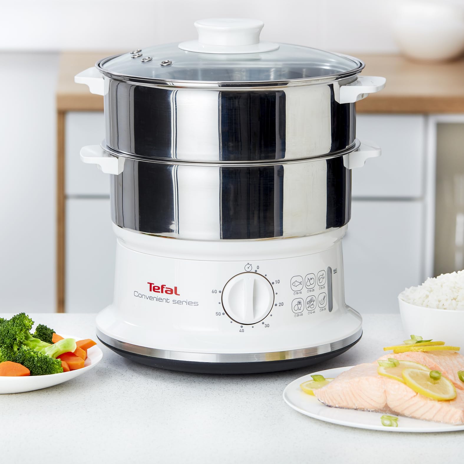 tefal-vc1451-dampfgarer-6-l-fassungsverm-gen-2-edelstahlbeh-lter-timer-900-w-wei image 3