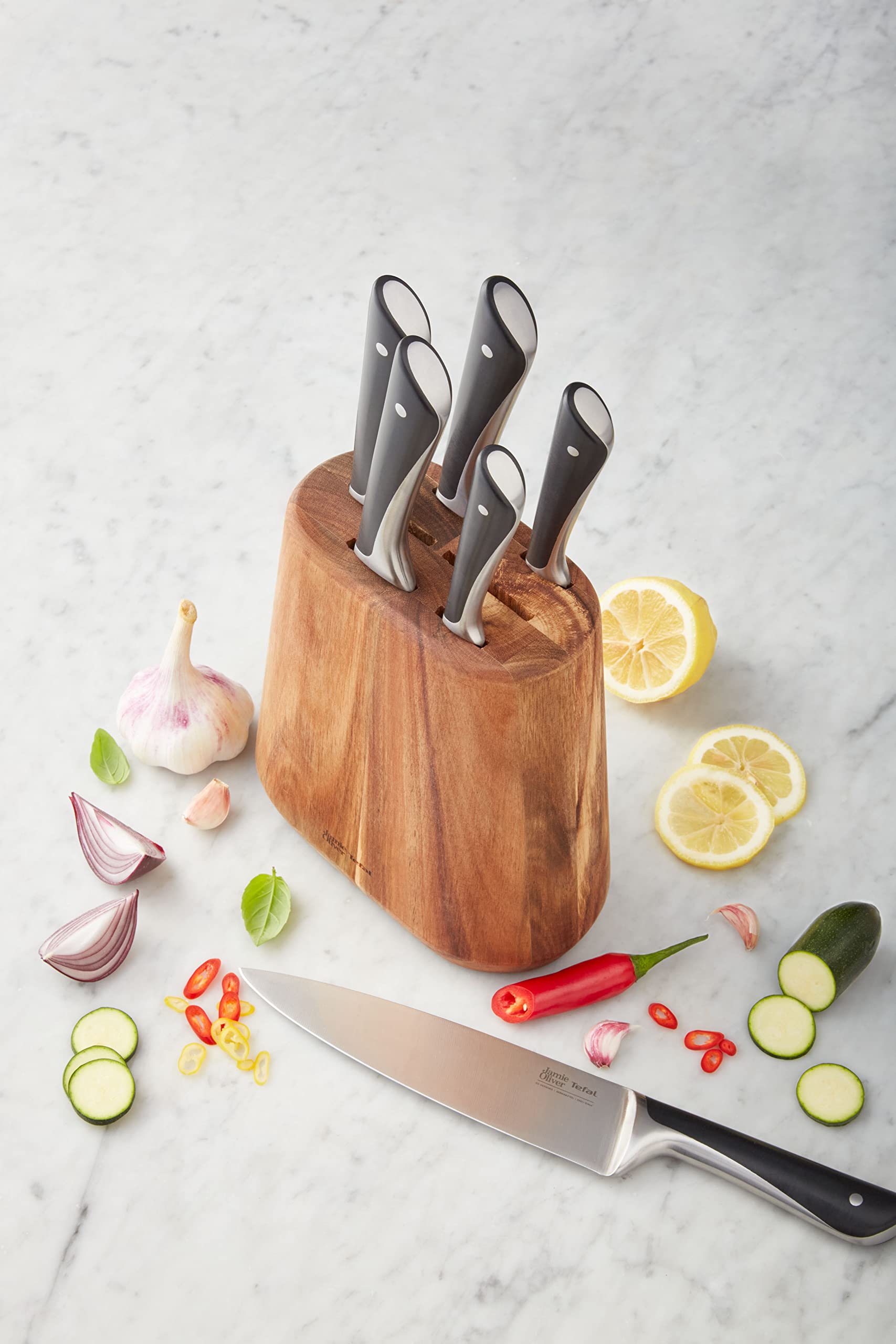 jamie-oliver-by-tefal-k267s656-k-chenmesser-set-6-messer-akazienholz-messerblock image 8