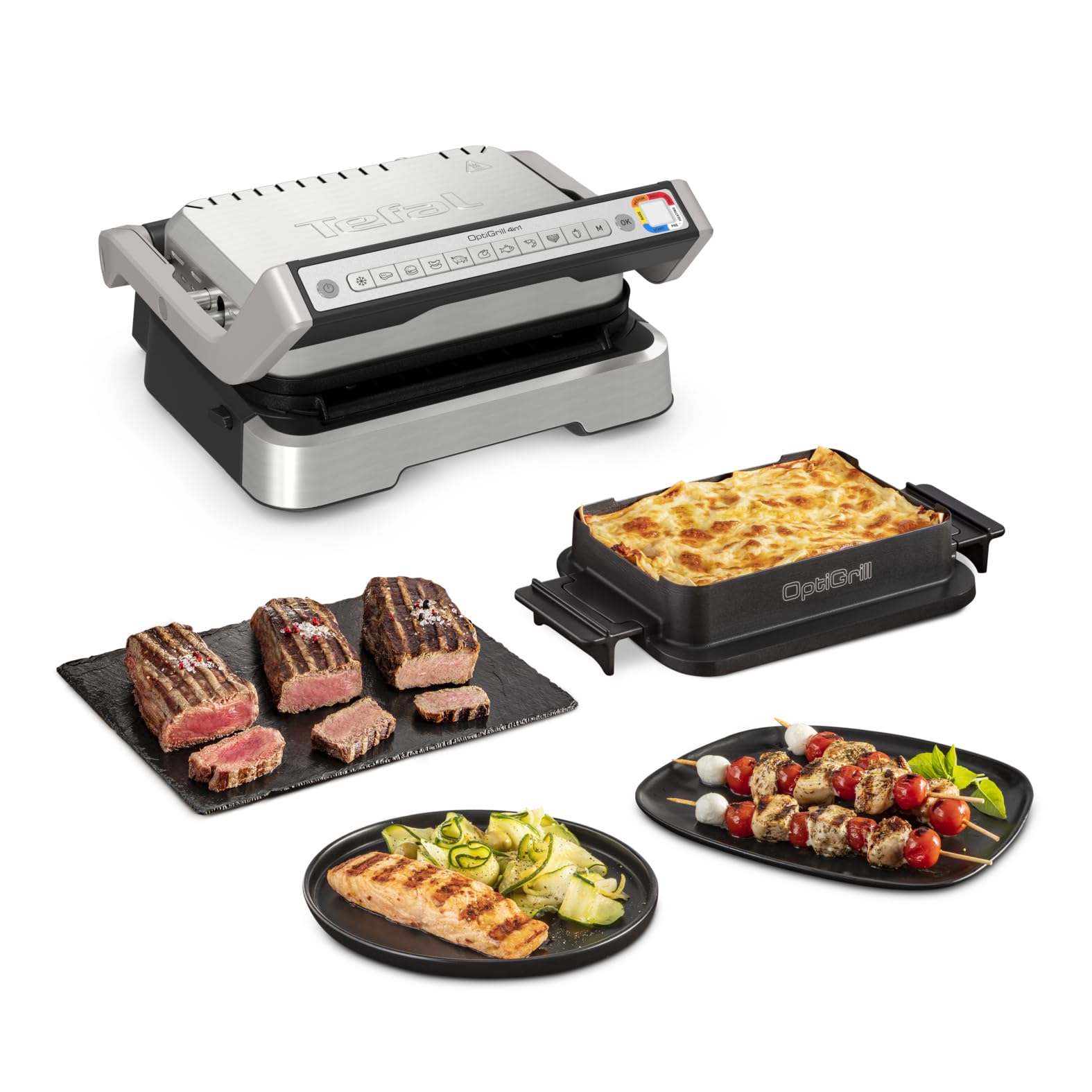 tefal-optigrill-4in1-gc776d10-intelligenter-kontaktgrill-mit-bbq-backofen-und-ko image 1