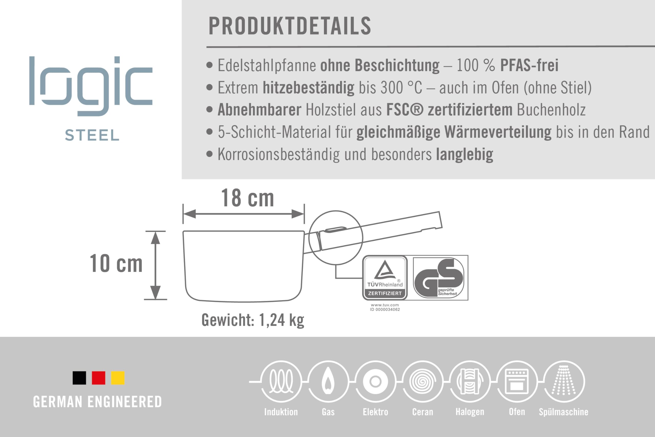 woll-logic-steel-stieltopf-18-cm-10-cm-hoch-edelstahl-induktion-pfas-frei-mit-ab image 5