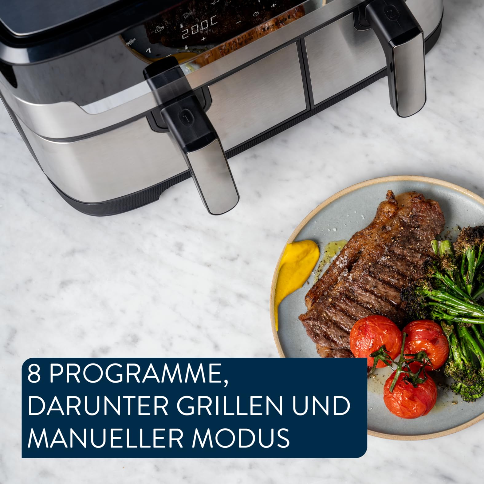 tefal-jamie-oliver-ey90jde1-dual-drawer-hei-luftfritteuse-8-3-l-mit-grillfunktio image 7