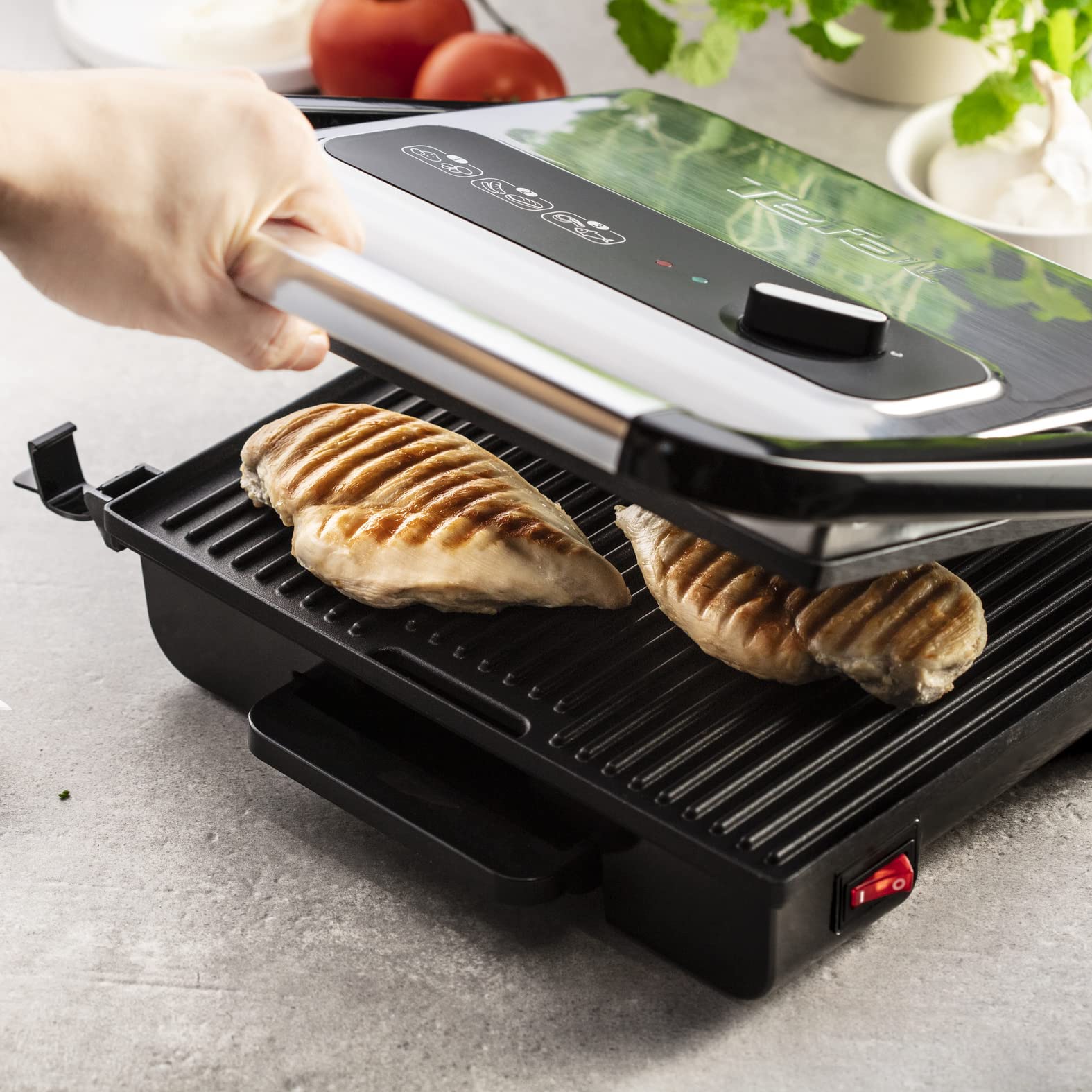 tefal-inicio-adjust-gc242d-kontaktgrill-2000-w-3-stufen-thermostat-antihaftbesch image 5
