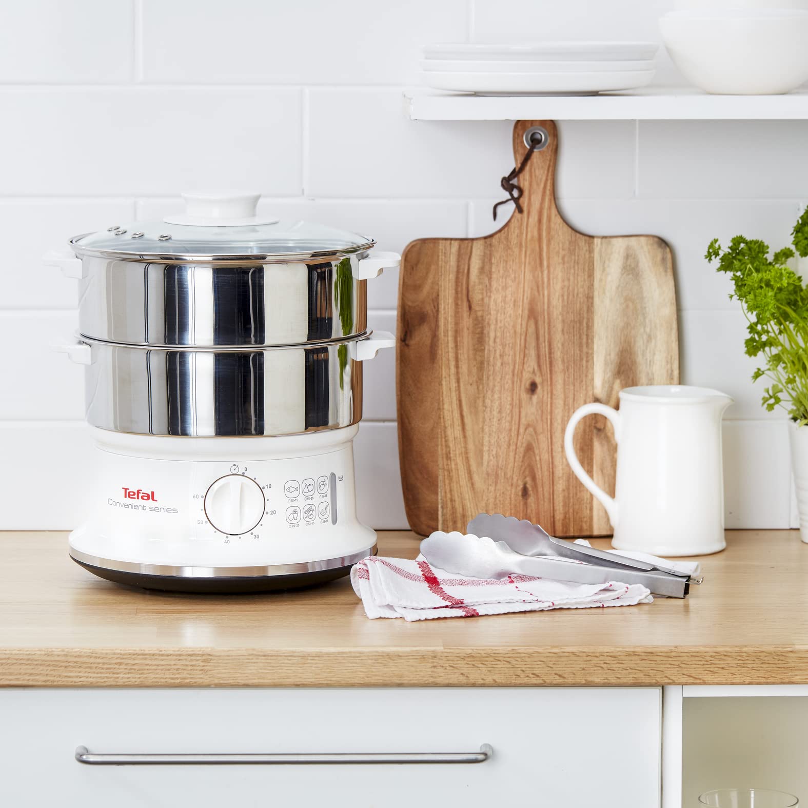 tefal-vc1451-dampfgarer-6-l-fassungsverm-gen-2-edelstahlbeh-lter-timer-900-w-wei image 4