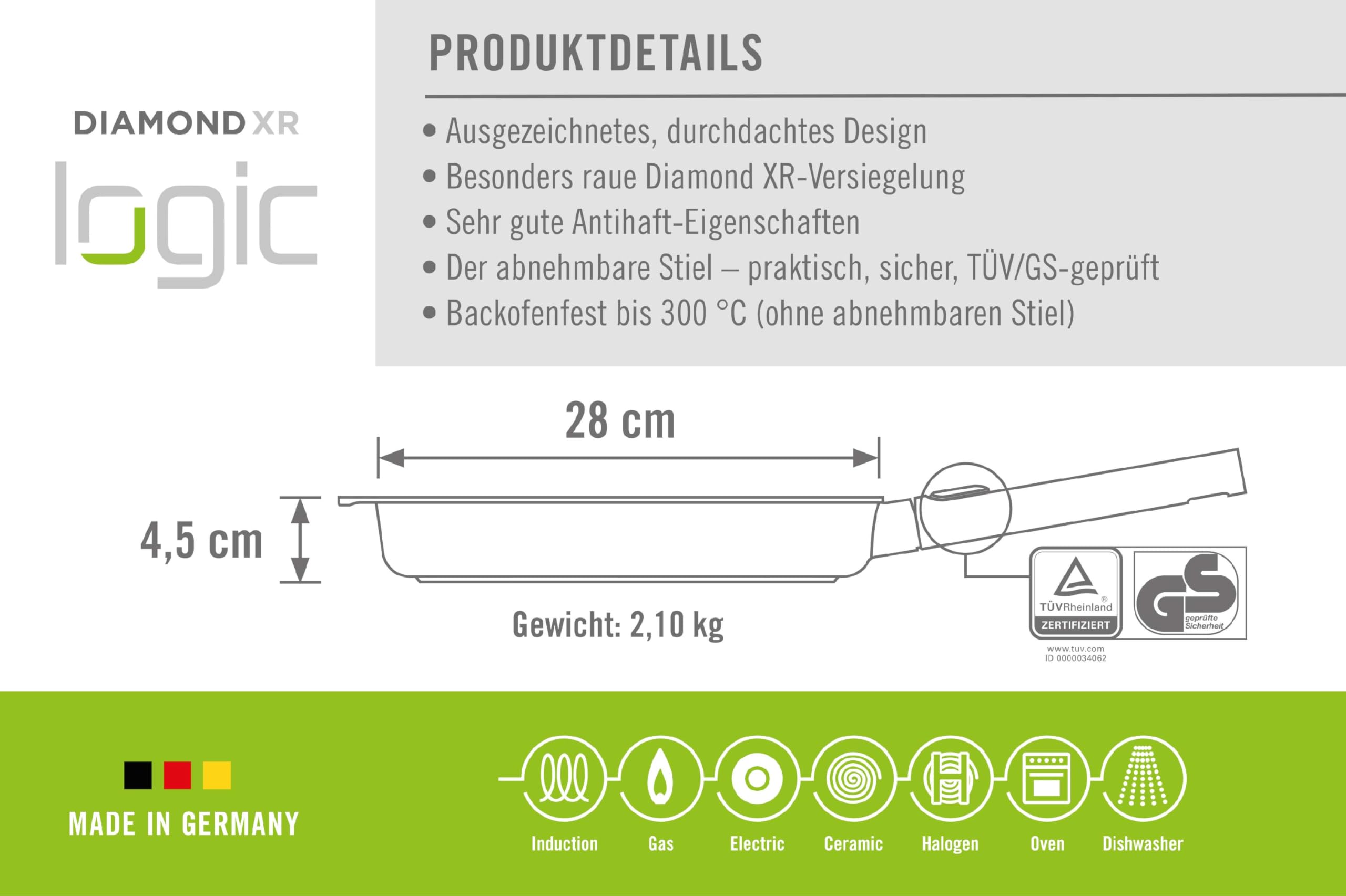 woll-diamond-logic-xr-grillpfanne-28-28-cm-viereckige-induktions-grillpfanne-mit image 4