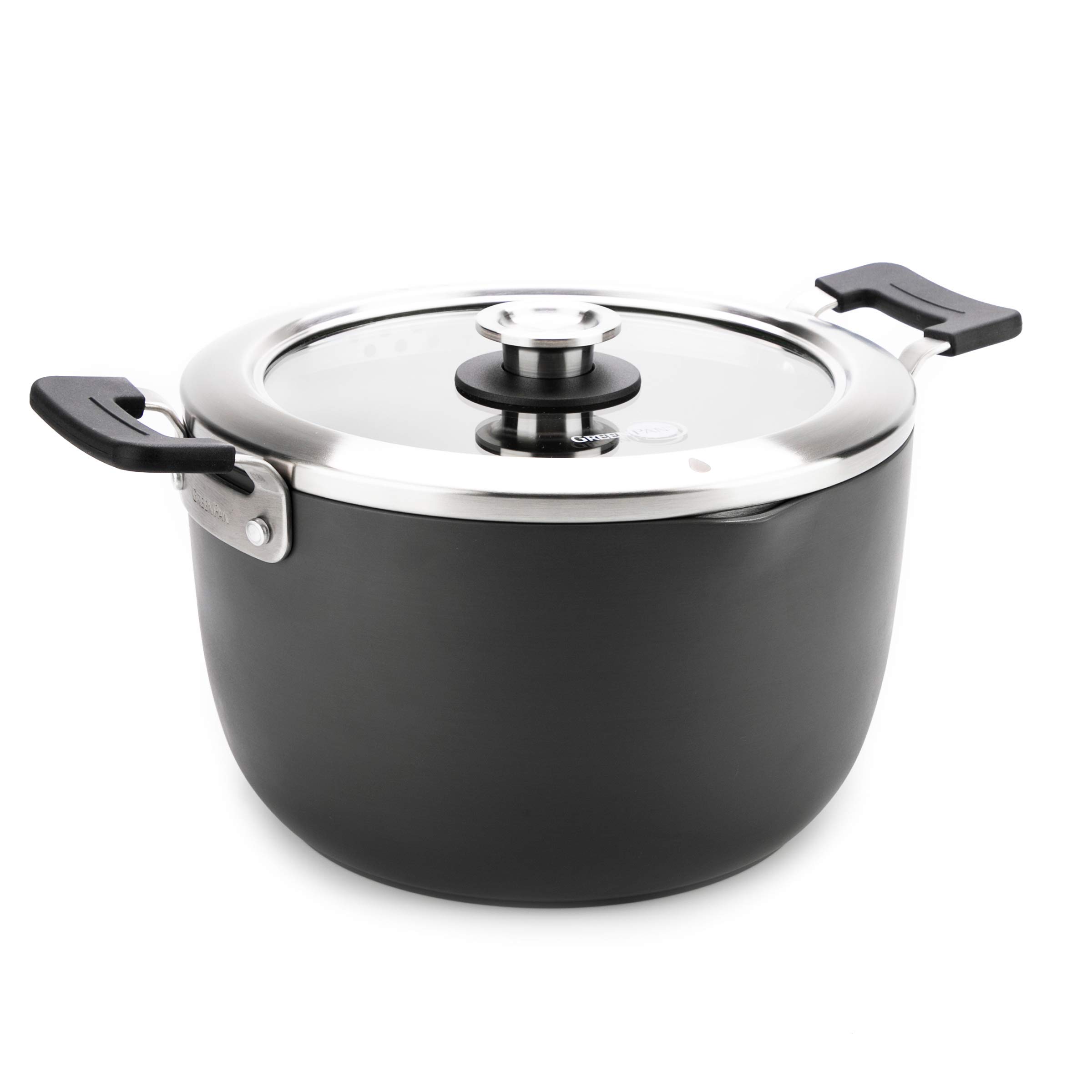 greenpan-levels-stielkasserolle-24-cm-6-8-liter-mit-siebdeckel-hart-anodisiertes image 1